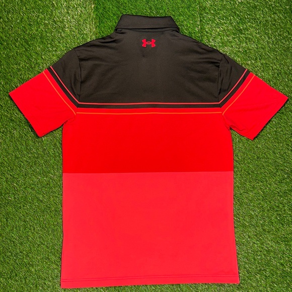 Under Armour Men's Black and Red Performance Polo - Picture 4 of 7